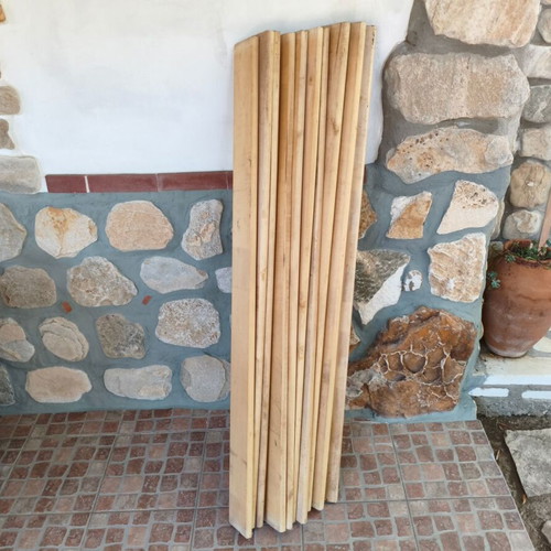 Set of 10 wooden slats 140 cm for bed