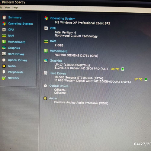 Fujitsu Siemens Scenic P300 retro gaming PC with Windows XP