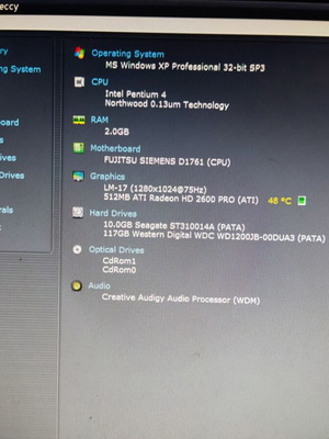 Fujitsu Siemens Scenic P300 retro gaming PC με Windows XP