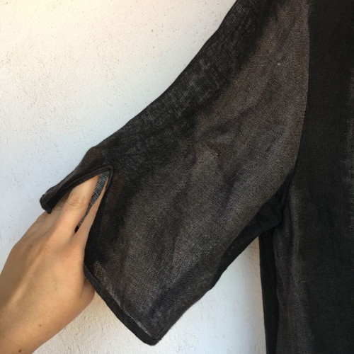 Summer transparent cotton shirt Sonja Marhoni like new black brown