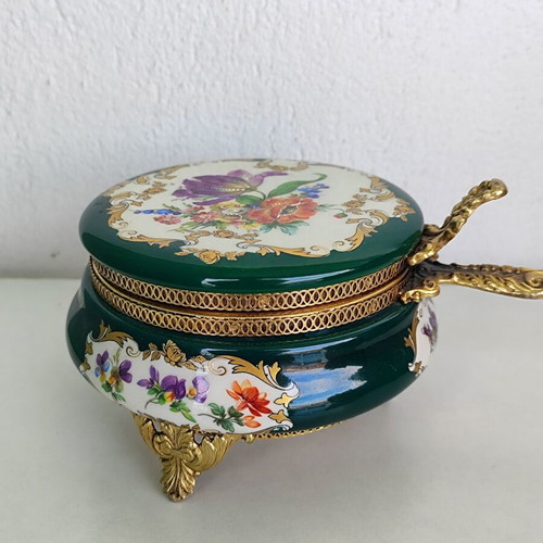 ACF Style de Limoges Porcelain Decorative Container used, vintage