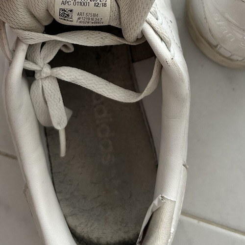 Adidas Stan Smith Triple White sneakers used, size 44.5