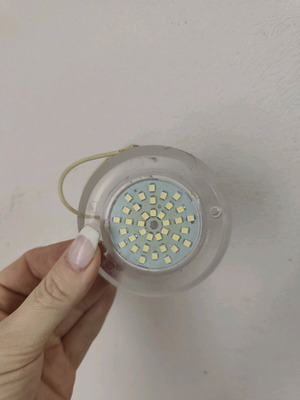 Led spot 12v used, waterproof with transparent frame for boats