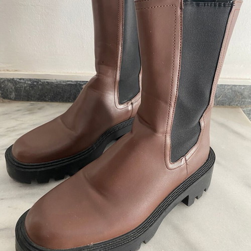 Mango women's brown ankle boots like new, size 40