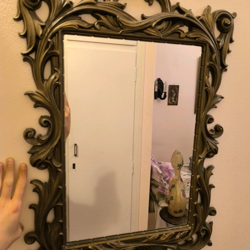 Mirror like new with frame, plastic 52x72 cm