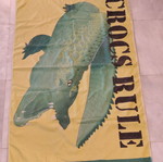 Beach towel used with Australia Crocs Rule print