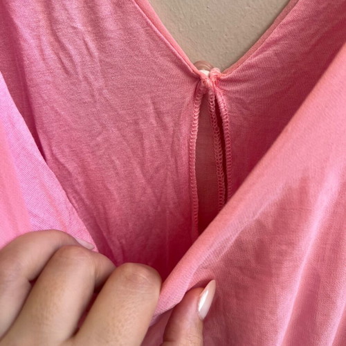 Pink dress short with butterfly sleeves like new