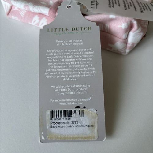 Little Dutch Baby Wipes Cover 20x12x5 cm New Pink