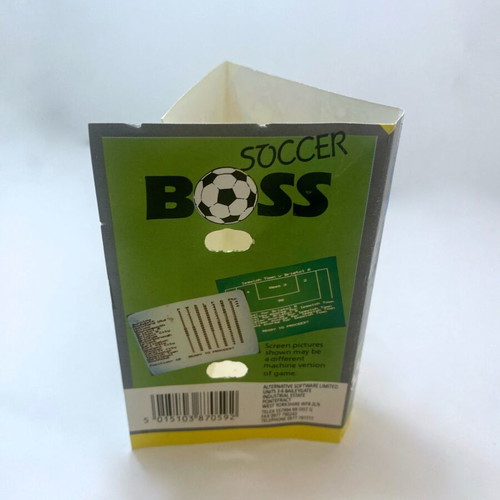 Soccer Boss 1987 Spectrum ZX tape cassette used with manual