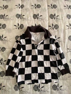 H&M Kids Long-Sleeve Shirt new, black and white, 104 cm