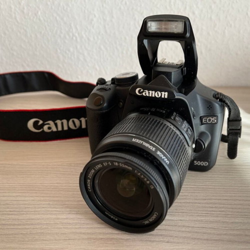 Canon EOS 500D DSLR camera with 18-55mm lens like new