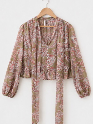 Amazing blouse with bow new, Mango, size M, red