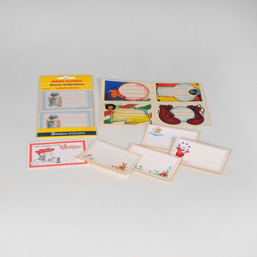 Vintage School Labels Set like new (1980s) with Holly Hobbie