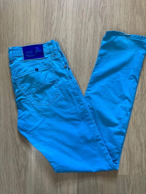 Jacob Cohen Style J688.C Bard Jeans Size 31 Light Blue Dark Blue Patch Like New