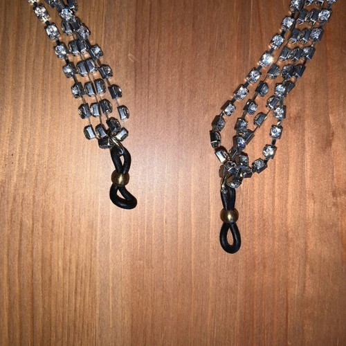 Glasses chain with rhinestones like new or silver foot jewelry