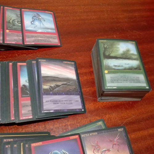 Wyvern collectible card game used, 3 starter decks, 562 cards