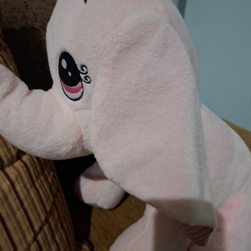 Plush elephant 50 cm pink like new, gift decoration