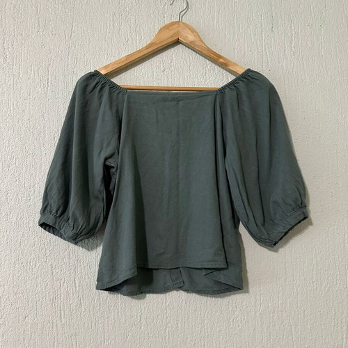 Vero Moda linen blend top like new, green, size XS