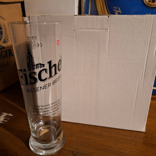 Fischer beer glasses 6 new, 300ml