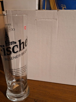 Fischer beer glasses 6 new, 300ml