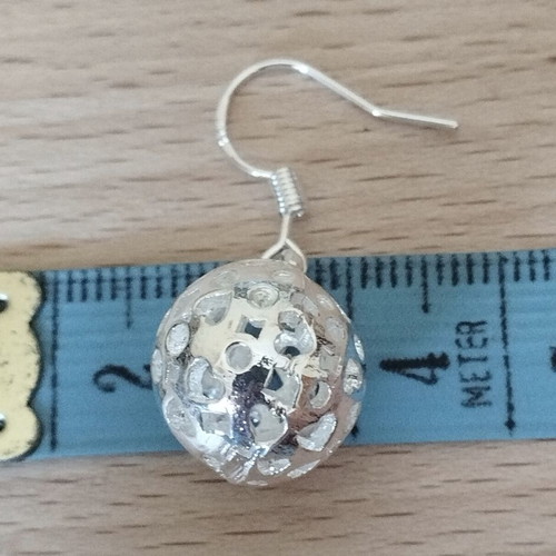 Elegance larger ball earrings 925 silver