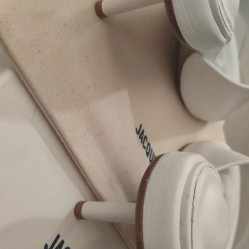 Jacquemus sandals mules white leather size 37 new