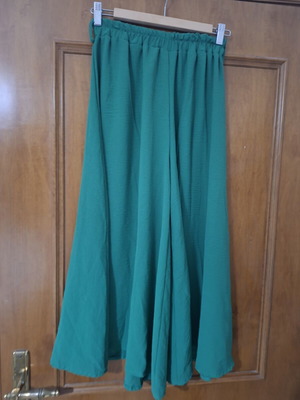 Women's zip culottes green one size new