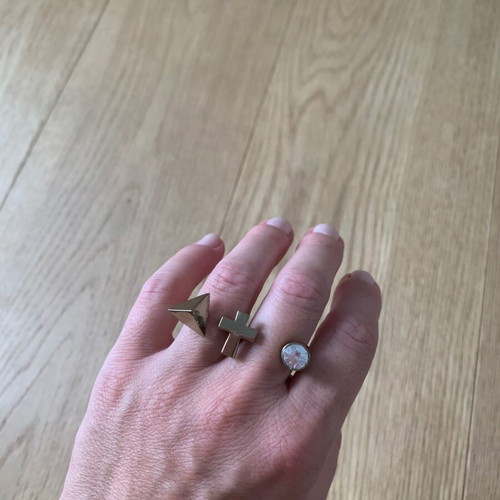 Gold-plated double ring like new
