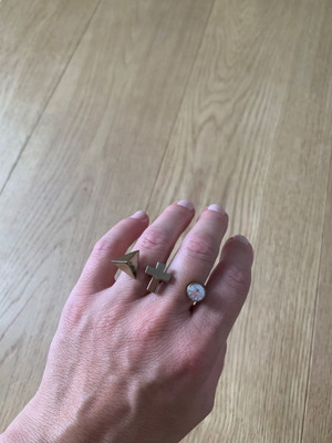 Gold-plated double ring like new