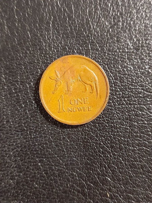 Zambia 1 Ngwee coin 1969 used