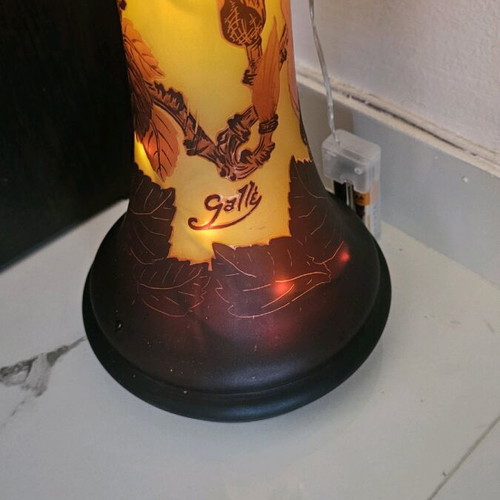 Emile Galle vase like new, dimensions 63x19