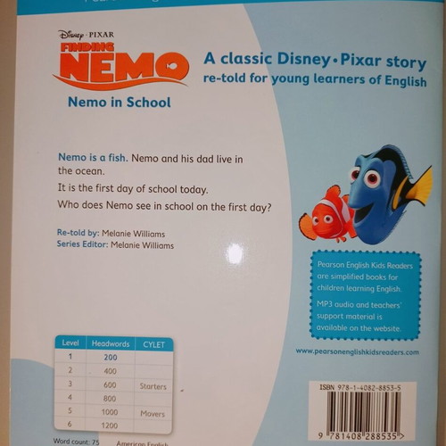 Finding Nemo Reader Pearson English Kids Readers Level 1 like new