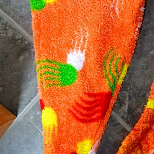 Bathrobe and hat used
