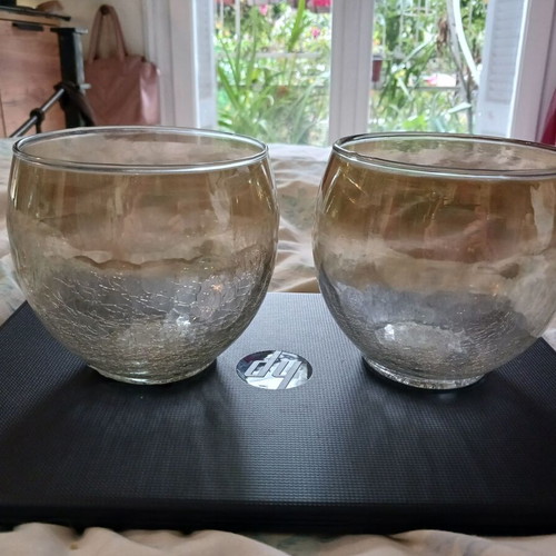 Glass vases new, set of 2 pieces