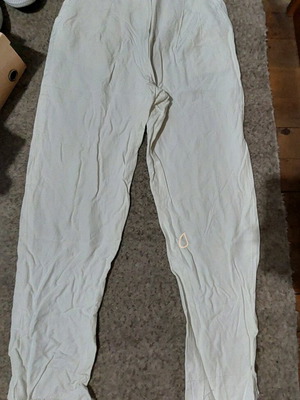 White linen pants restored, small size, high waist