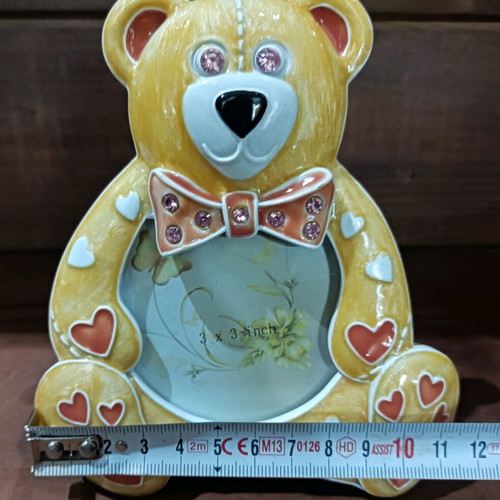 Catherine's Collection bear photo frame new with enamel and crystals