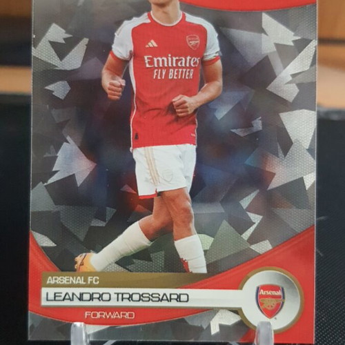 Topps Arsenal Team Set 2023-24 Leandro Trossard Cracked Ice like new