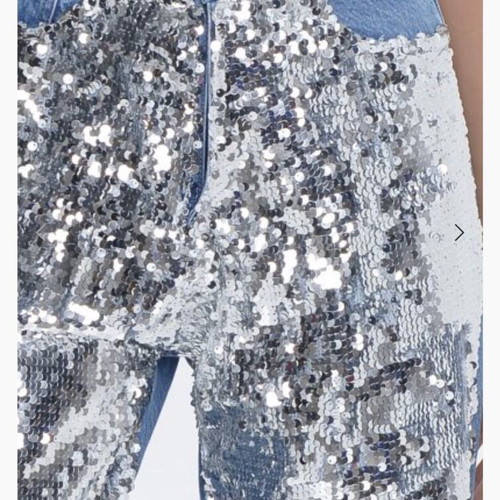 Jean pants Sac & Co new with silver sequins, size M