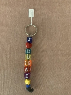 I Love Dubai Keychain new, multicolored