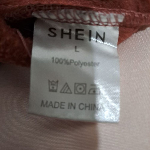 Shein women's cropped hoodie large brick red like new