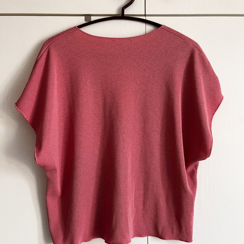 Rib summer blouse pink used, size M