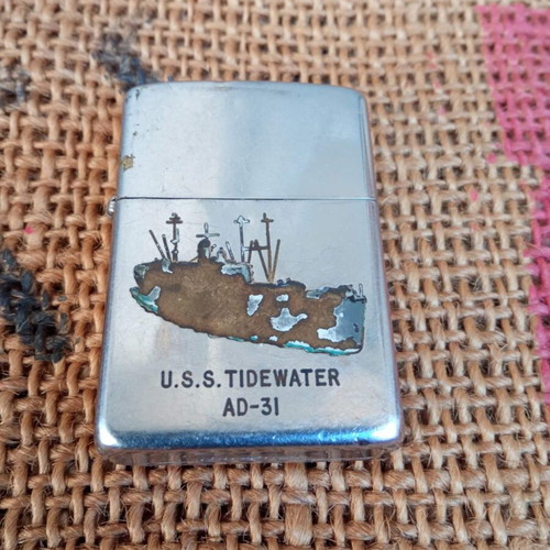 Zippo Vintage Lighter U.S.S. Tidewater AD-31