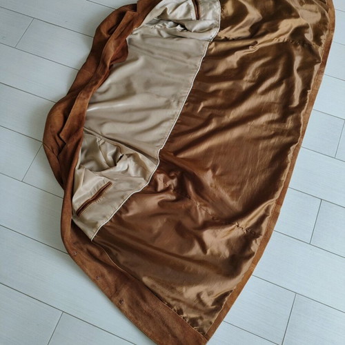 Vintage suede leather men's jacket Leder Moden Collection like new, tan