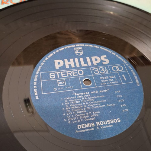 Demis Roussos Forever and Ever LP used, Greek edition 1973