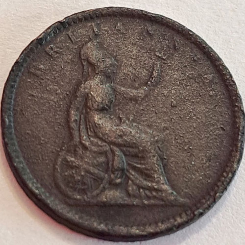 Bronze coin of Ionian State 1 lepton 1848 used, rare