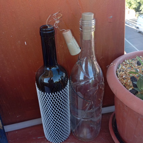 Decorative LED Bottle Lights set of two, used