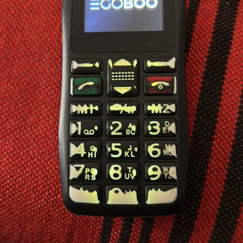 Egoboo EBT102 μεταχειρισμένο κινητό τηλέφωνο, μαύρο, ιδανικό για ηλικιωμένους