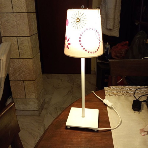 Metal table lamp like new, height 0.46 m