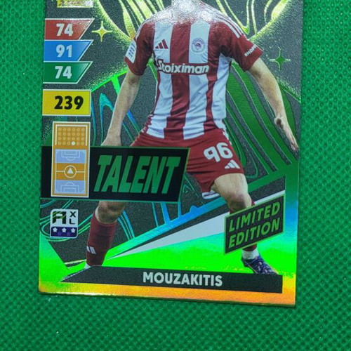 Mouzakitis Talent Adrenalyn XL Panini Greek Superleague 24-25 card new