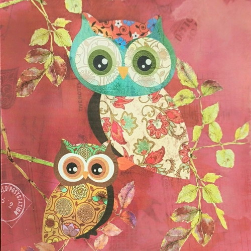 Set of 3 decorative owl frames 30x30 cm like new